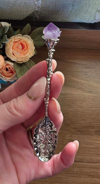 Raw Amethyst Cluster Tea Spoon