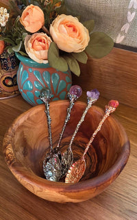 Raw Amethyst Cluster Tea Spoon