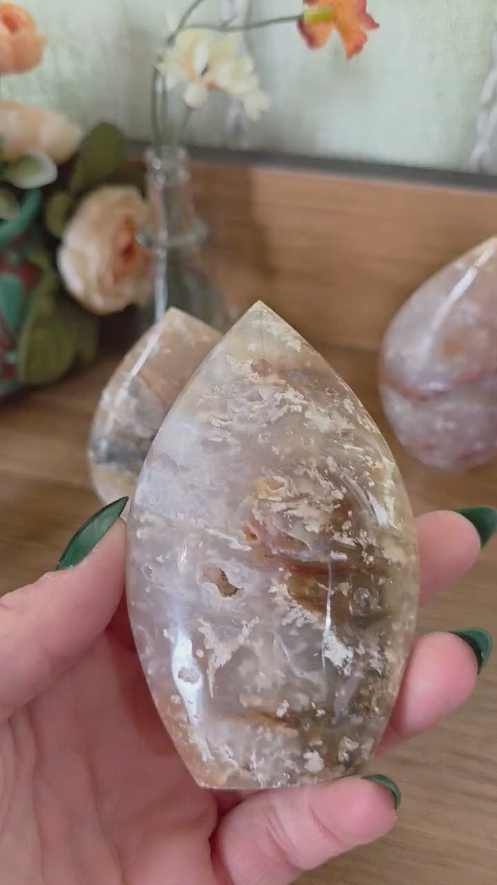 Pink Plume Agate Flame