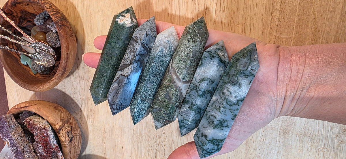 Double Point Moss Agate